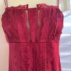 White House, black market, burgundy, red camisole
